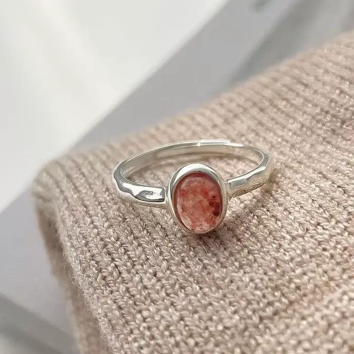 Bagues en argent Sterling 925 pour femmes, Simple, Vintage, fait à la main, réglable, fraise, bande 