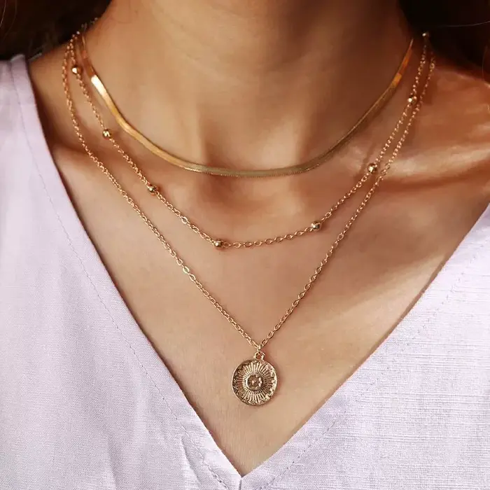 Collier en argent regardé 925 pour femme