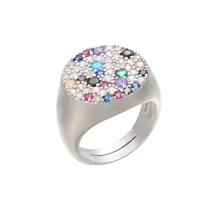 ZHUKOU 21X23mm bague de fiançailles exquise bagues de mariage en cristal faites à la main pour femmes dames amis cadeaux d'anniversaire