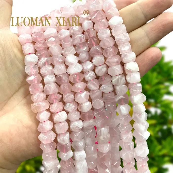 Rondelles de Quartz Rose Naturel Brut pour Création de Bijoux DIY Bracelets Colliers Accessoires Femme Occasions Spéciales