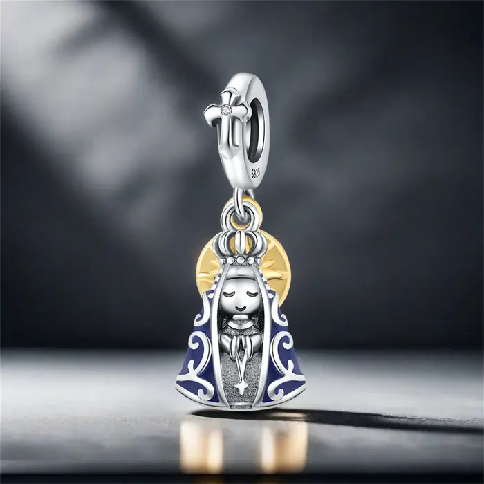 Bracelet à breloques en argent regardé 925 pour femme