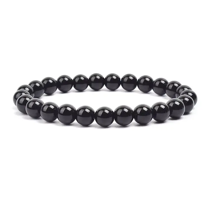 Bracelet de perles en pierre naturelle pour femmes et hommes, améthystes, cristal, quartz, aigue-mar