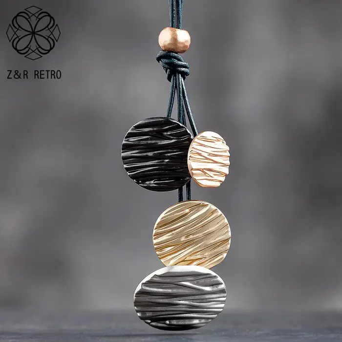 Collier Long pour femmes, bijoux Vintage, pendentifs et colliers à la mode, chaîne gothique, bijoux 
