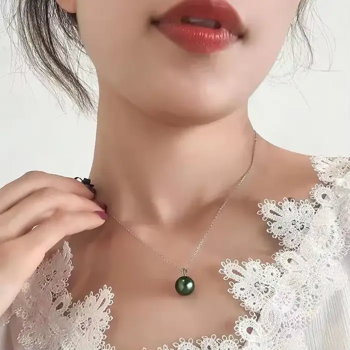 Collier peacock Tahiti en perles de verre d'eau douce et placage en or 14 carats pour homme et femme occasions spéciales bijoux de luxe