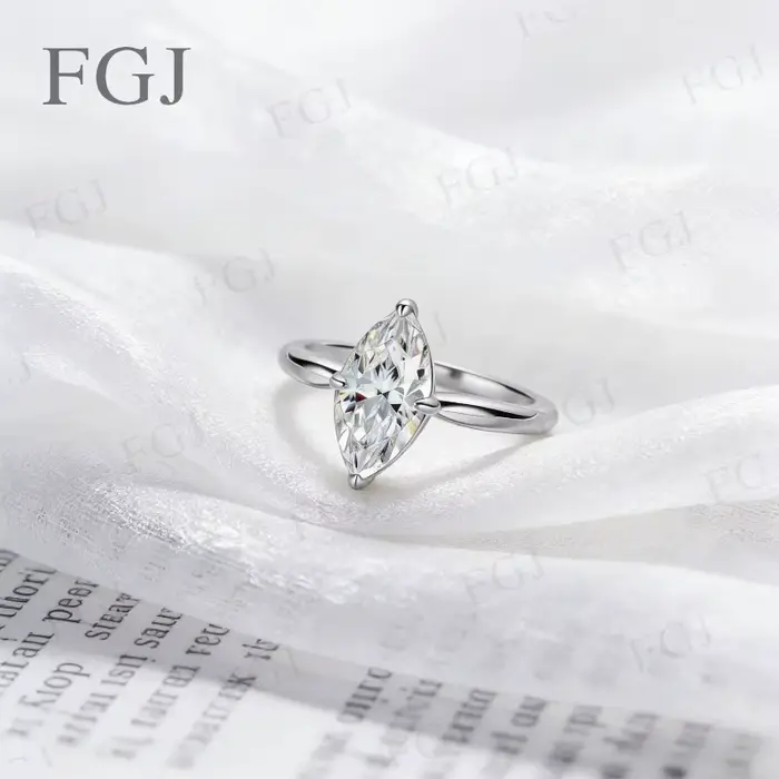 Bague solitaire en moissanite 1-3 carats