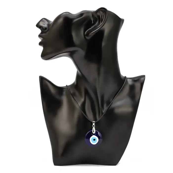 Collier porte-bonheur œil maléfique en verre bleu pour hommes et femmes