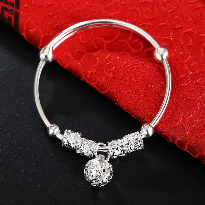 Bracelet manchette ajustable en argent sterling 925 pour femme