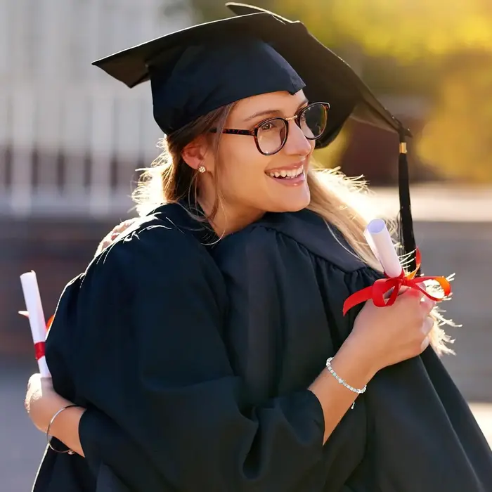 Bracelet de remise de diplôme pour femme en pierre cœur plaqué or rose cadeau pour étudiantes universitaires lycéennes et collégiennes occasions spéciales