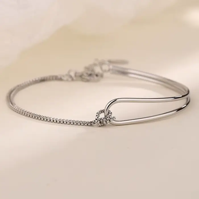 Bracelet ENSHIR à nœuds circulaires pour femmes et hommes, design de niche personnalisé, bijoux simp