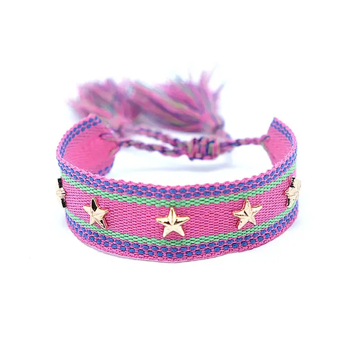 Bracelet à pampilles tissé à la main pour femmes
