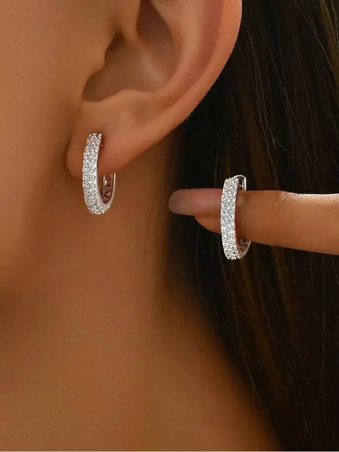 Boucles d'oreilles rondes en argent Sterling 925 pour femmes
