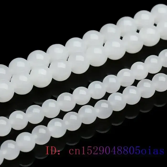 Collier perlé de jade blanc naturel pour femmes bijou en pierres précieuses élégant pour occasions spéciales tranquillité et sophistication