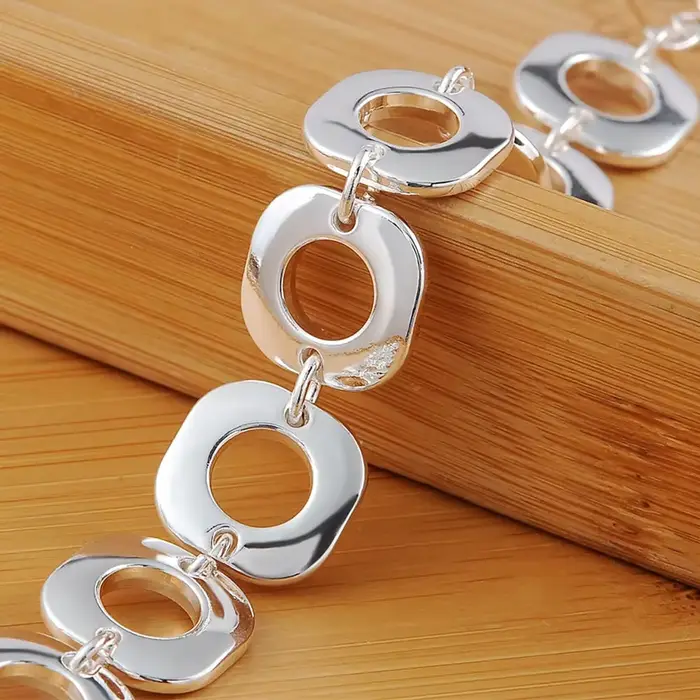Bracelets en argent sterling 925 de conception élégante pour femmes et hommes