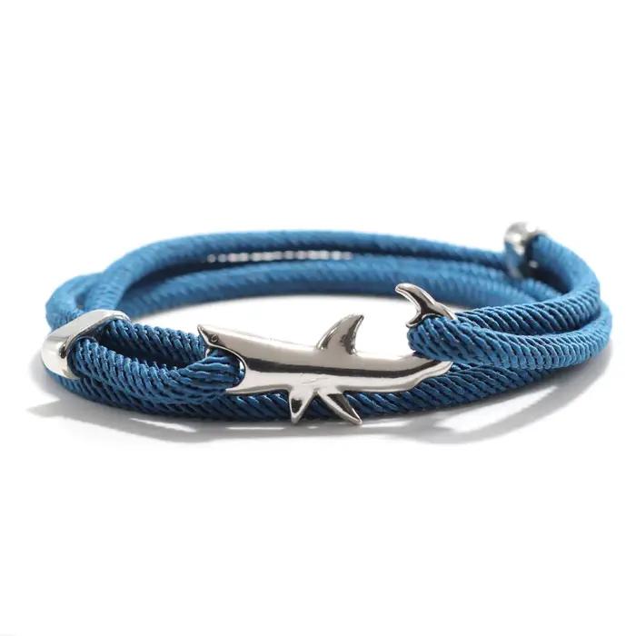Bracelet Requin Viking Tressé à la Main pour Homme