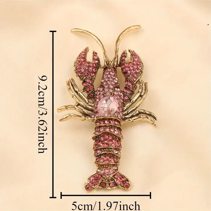 Belle broche de luxe baroque au Design de homard pour hommes et femmes