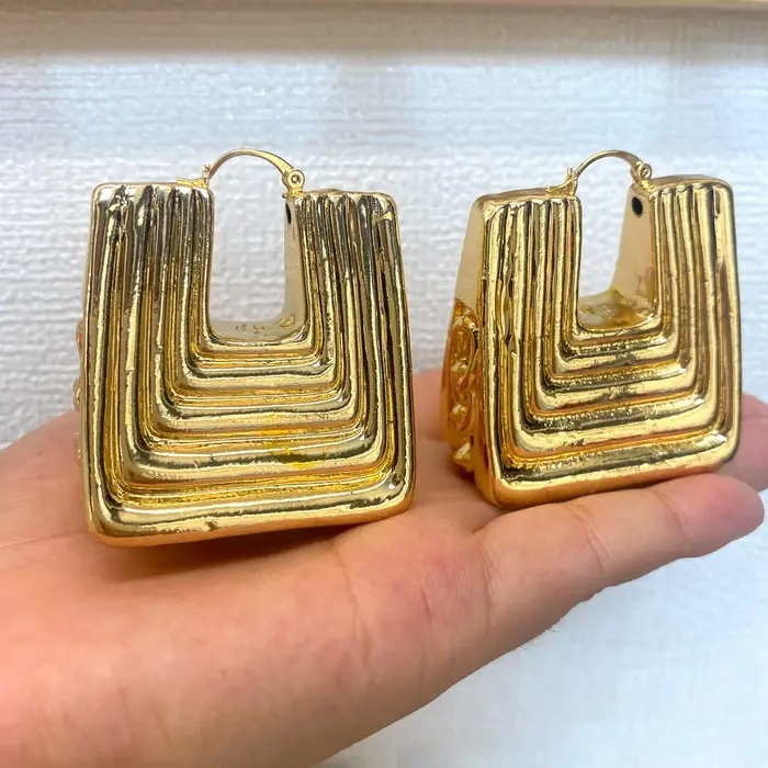 Boucles d'oreilles plaquées or pour femmes