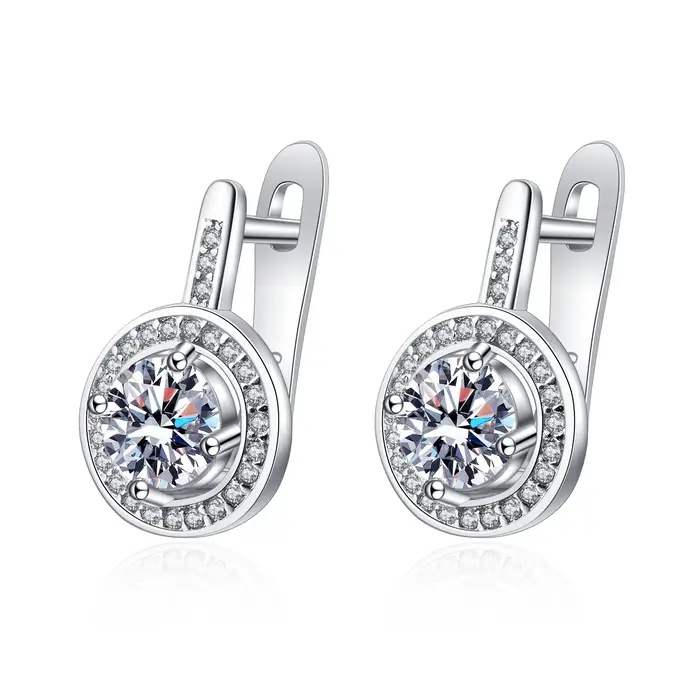 Boucles d'oreilles en argent Sterling 925 zircone blanche et noire pour filles et femmes élégantes et sophistiquées occasions spéciales