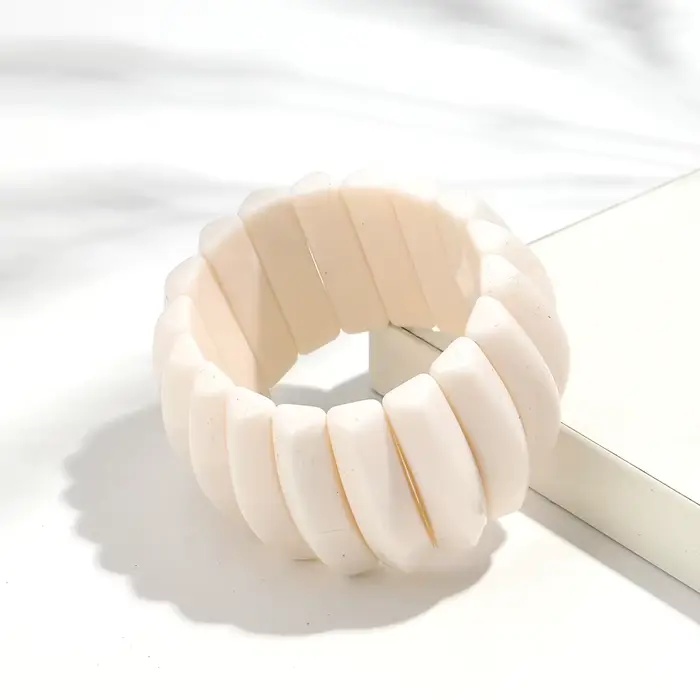 Bohomia – Bracelet géométrique épais empilable pour femmes, Design acrylique, style Boho, perles de 