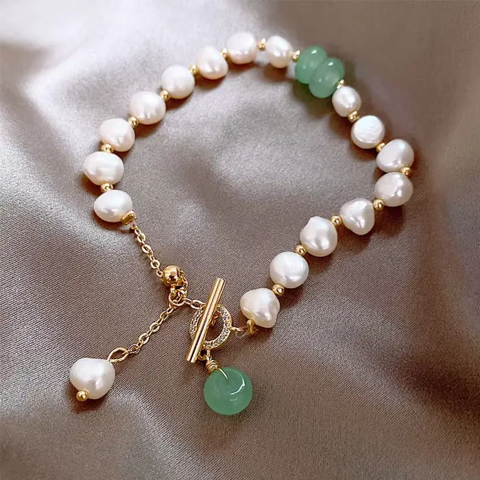 Bracelet à pendentif en perles d'imitation tendance pour femmes, bijoux de haute qualité, réglable, cadeau