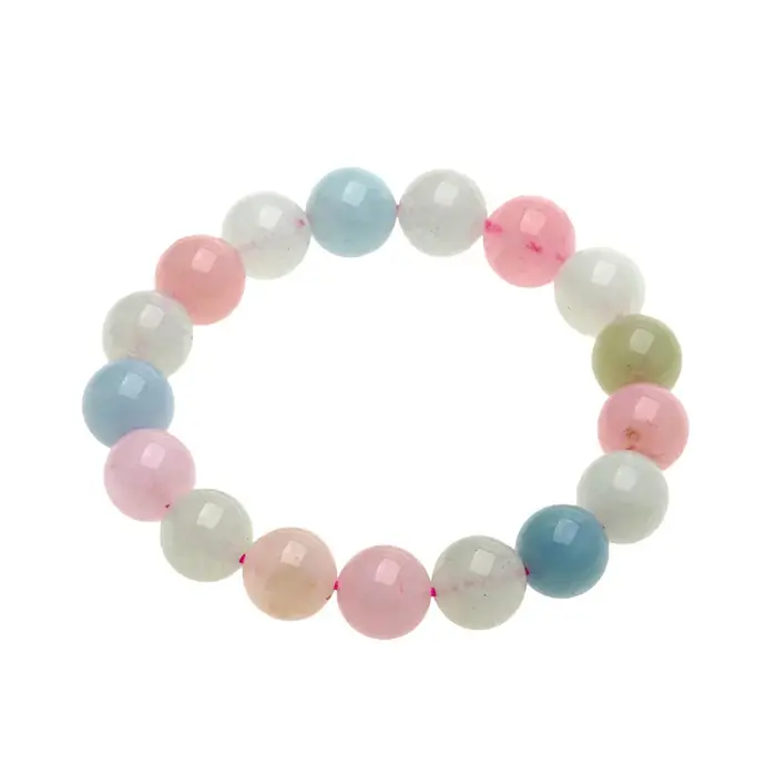 Bracelets en pierre de morganite naturelle pour femmes