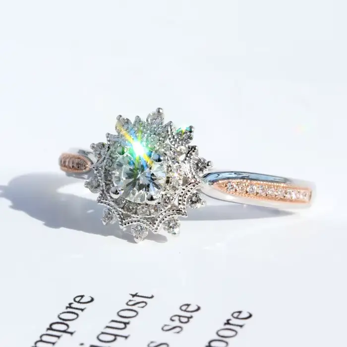Bagues de couleur en argent regardé 925 pour femmes, bijoux en diamant naturel de 2 carats, alliances, pierres précieuses pures