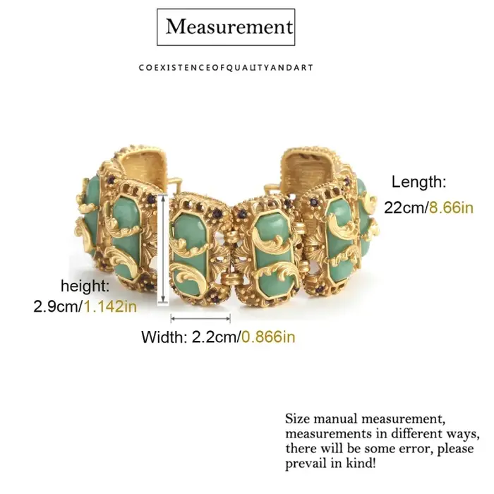 Glslcr – Bracelet en Jade Vintage pour femmes