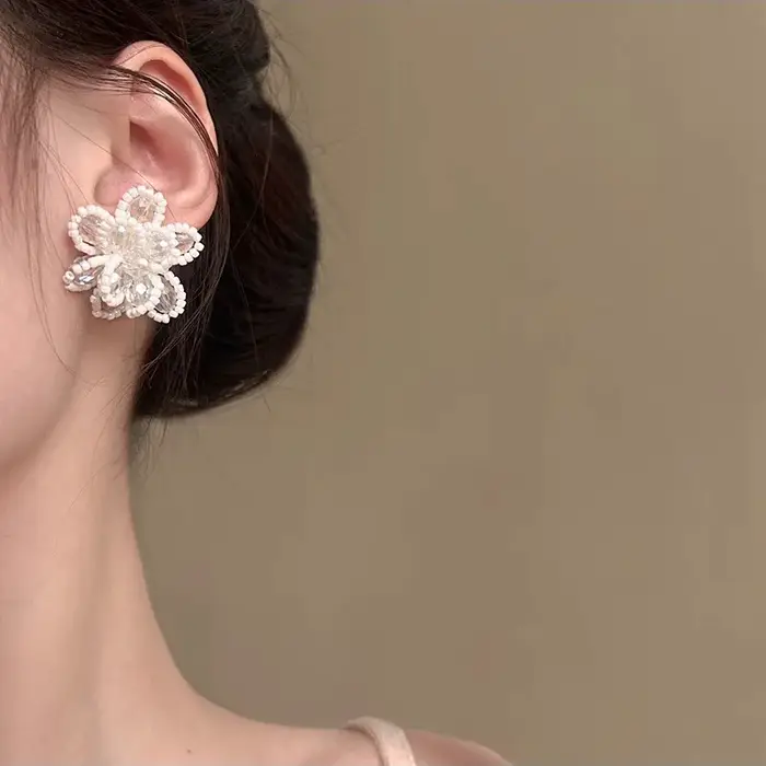 Boucles d'oreilles en perles de cristal pour femmes