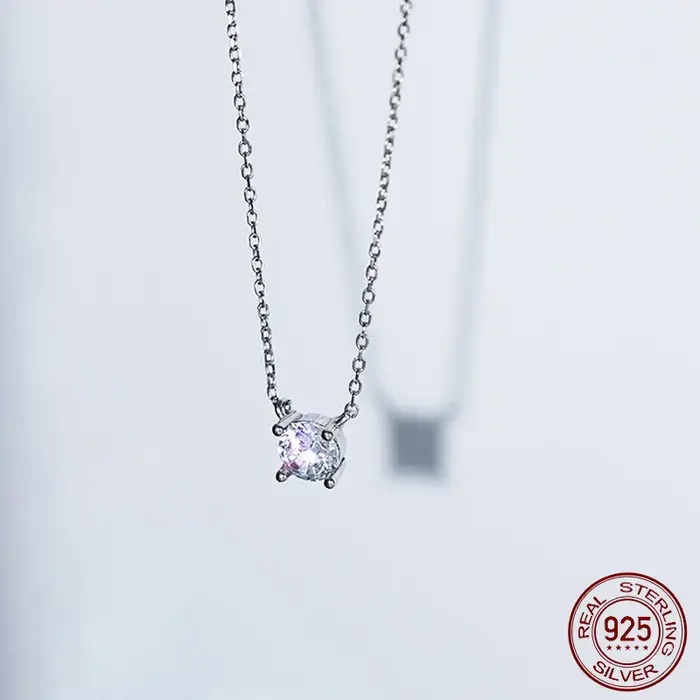 La Monada-Collier Minimaliste en Argent Fin 4.8 pour Femme