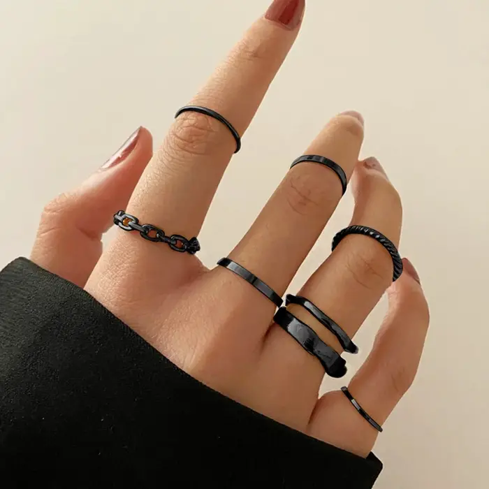 Ensemble de bagues en or pour femmes