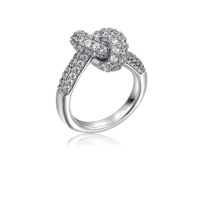 Bague d'intersection en Zircon coloré, Style Design classique, en acier inoxydable, étanche, Anti-dé
