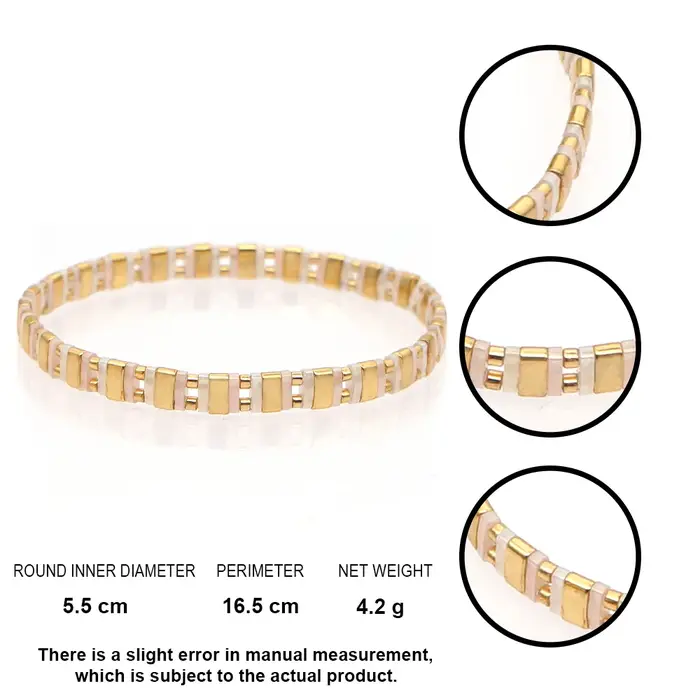 Go2boho Bracelet pour femmes Miyuki couleur or Tila perles Bracelets Femme brassard bijoux à la mode
