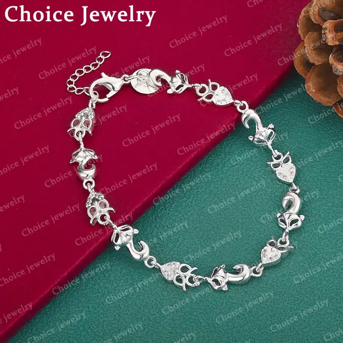 Bracelet en argent Sterling 925 pour femmes, bijoux à la mode, accessoires de fête exquis et mignons