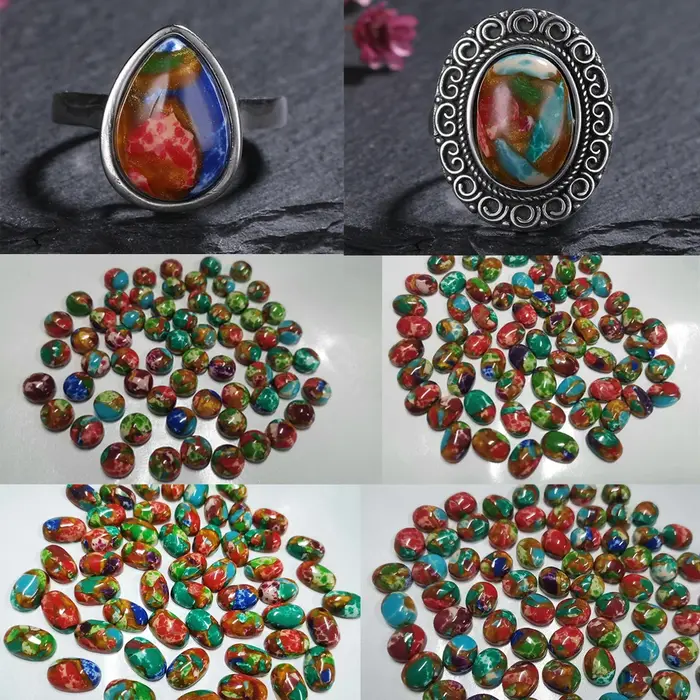 Bague Vintage en pierre d'empereur naturelle