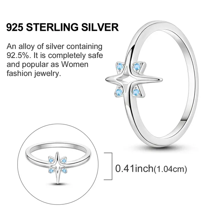 Bague en argent Sterling 925 originale