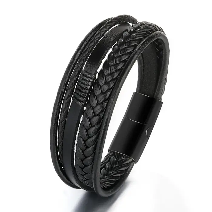 Hommes Bracelets En Cuir Véritable Multicouche Tressé Corde Bracelets pour Homme Bijoux Bracelet Hom