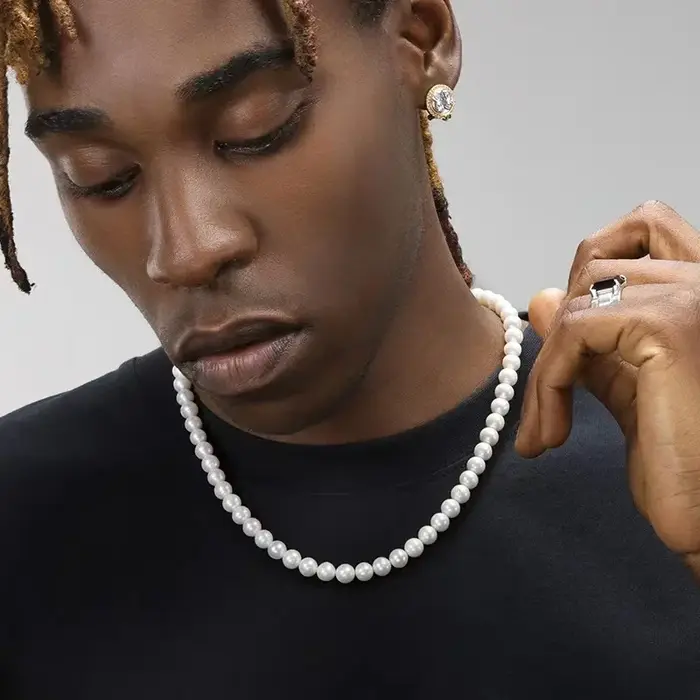 Collier de perles fait main pour hommes et femmes, simple, brin, bijoux ChimMen, banquet de mariage,