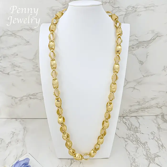 Collier doré HIPUNK plaqué or 18 carats pour hommes style Y2K occasions spéciales soirées cérémonies fiançailles mariages
