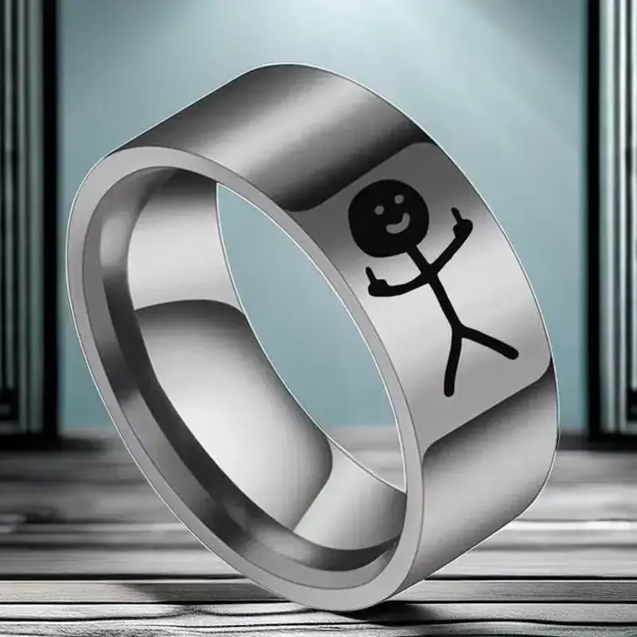 Bague Stickman pour doigt du milieu