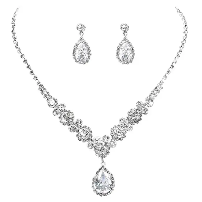 Ensemble de bijoux en diamant Imitation Moissanite