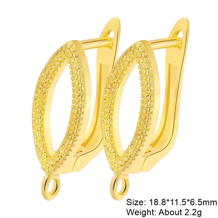 Juya 2 4 pièces/lot bricolage Anti-allergie 18K plaqué or argent Schwenzy attache oreille fil croche