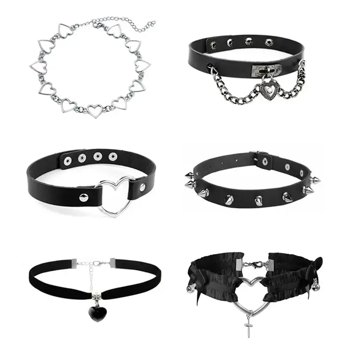 Collier Ras du Cou en Cuir pour Femme