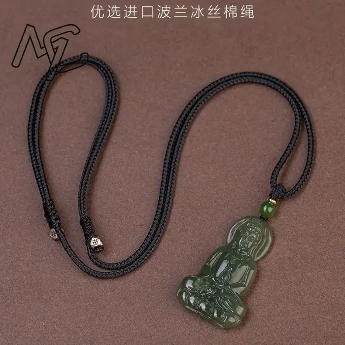 Collier pendentif tête de Guanyin en jade bijoux naturels pour femmes occasions spéciales cadeau traditionnel élégant