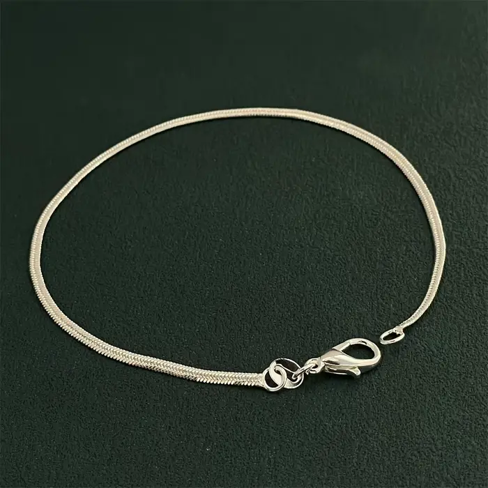 Bracelet en argent regardé 925 pour femme, bijoux exquis, cadeau de fête de mariage, mode salle Sophia, 2mm