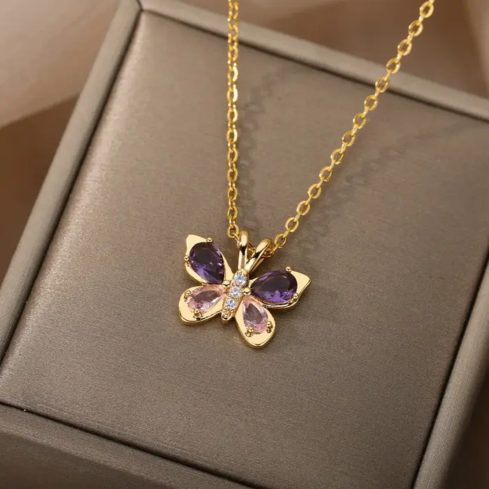 Collier papillon mignon pour femmes