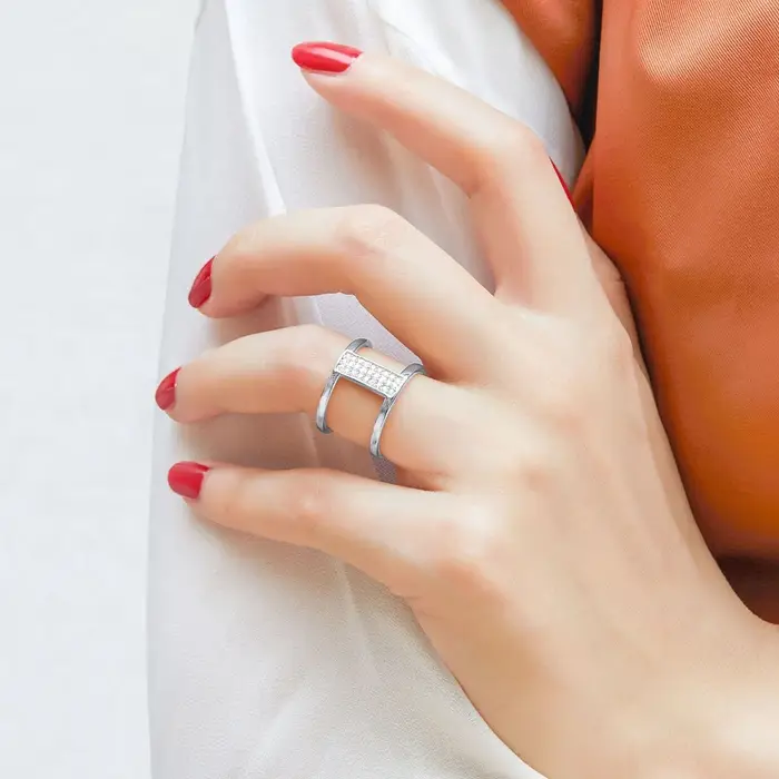 Bague ouverte en argent Sterling 925 massif pour femmes