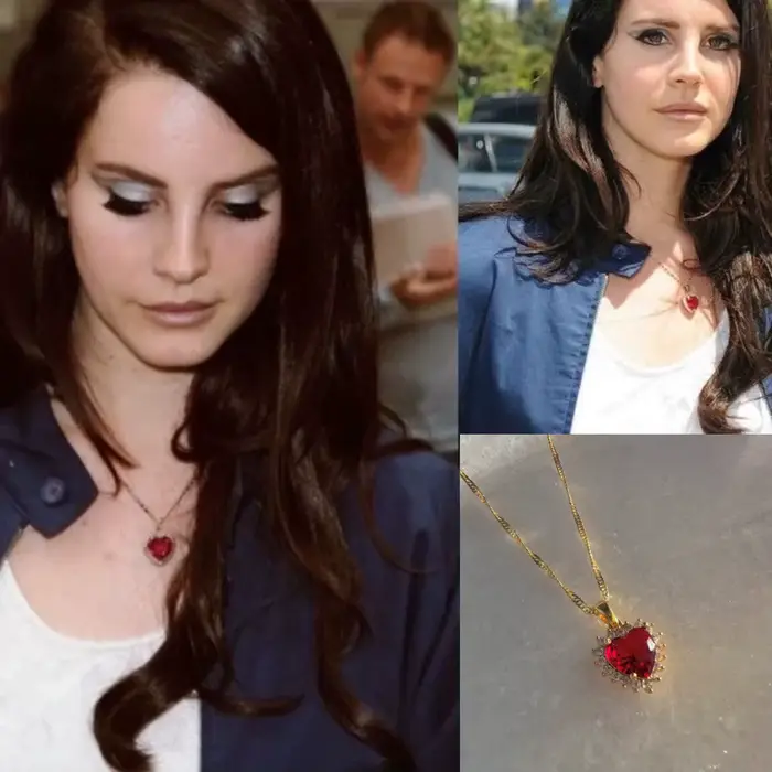 Collier CARLIDANA Lana Del Rey exquis princesse assortiment rubis cristal coeur élégant pour femmes occasions spéciales