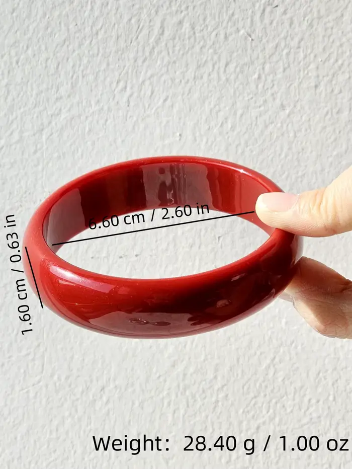Bracelet en résine rouge et blanc pour femmes et filles, optique, irrégulier, géométrique, carré, ro