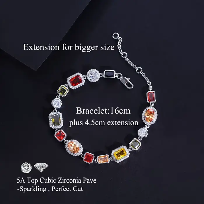BeaQueen bohème géométrique multicolore cubique zircone pierre Bracelets pour femme à la mode danse fête bijoux accessoires B161
