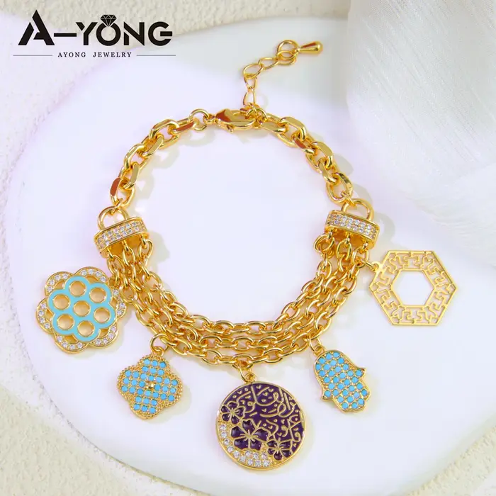 Bracelet plaqué or de dubaï
