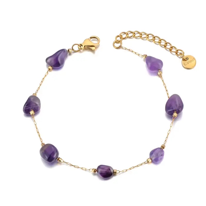 Lokaer coloré pierre naturelle perles collier Bracelet ensembles pour femmes à la mode bohême en aci
